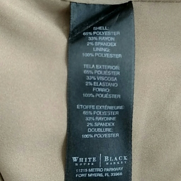 White House Black Market Tan Modern Boot Cut Dress Pant Trouser Womens Size 4R - Picture 7 of 7